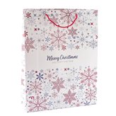 Shopper Carta Cristalli e Merry Christmas 18 cm + 9 cm x 23 cm