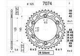 CORONA IN ACCIAIO PER CATENA ORIGINALE 520 PER YAMAHA MT-03 2006/2013, XT 660 Z TENERE 2008/2016 - Dentatura : 45 denti