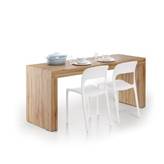 Tavolo da pranzo Evolution 180x60, Rovere Rustico con Due Gambe