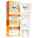 Roc Soleil Protect Fluido Viso ad Elevata Tollerabilità SPF 50 - Fluido solare viso per pelle sensibile - 50 ml