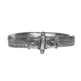 Bracciale uomo snake Indiano piatto in argento 11mm - 091ST