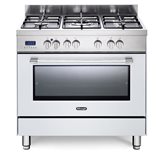 Delonghi PRO 96 MW ED  Cucina PRO 90x60 Inox e Bianco con forno elettrico multifunzione - Linea Professional