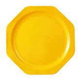 Cartaffini Piatto piano Ottagonale in melamina 24x24 cm - 255g colore Giallo