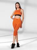 Legging Capri Superslim Sport - Colori : Arancione- Taglia : S