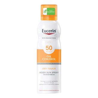 Eucerin Sun Spray Body Oil Control Tocco Secco Fp50 Protezione Solare Molto Alta 200ml