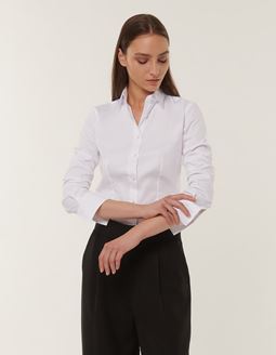 Camicia Bianco Stretch Tinta Unita