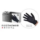 Guanti in nitrile senza talco neri per tatuatori - Black 7 - Tg.M - Conf.100 pz.