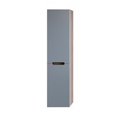 Pensile bagno sospeso rovere fumo e blu pastello H 140 ante soft-close Iris