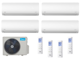 CLIMATIZZATORE MIDEA QUADRI SPLIT XTREME PRO 9+9+9+12 BTU CON GAS R32  WI-FI A++ M4OE-28HFN8-Q