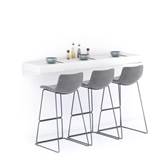 Mensolone Da Bar Evolution 180x40, Bianco Frassino