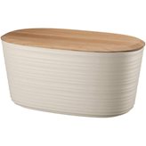 Guzzini Cestino Pane, Tierra Dimensioni 39,2x23,2x h19 cm - 10lt Post Consumed Recycled Poliestereastic, Bamboo, Argilla