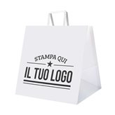 Shopper Carta Foodline Maxi Piattina Personalizzata-36x30x36-maxifoodpiattina-bianco-stampa-bordeaux-Pantone 201