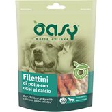 Oasy Cane Snack Filettini di Pollo con Ossi al Calcio 100g