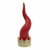 Corno Portafortuna Rosso Con Corona Bongelli Preziosi - 15 cm