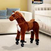 Cavallo Cavalcabile in Peluche con Suoni e Ruote per Bambini