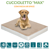 EverGreenWeb Materasso Cuccia Letto per Cane o Gatto alto 10 cm, interno in Waterfoam Sfoderabile e Lavabile | MAX