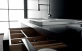 Lavello Genius 116x50 incasso in ceramica doppia vasca con gocciolatoio