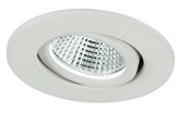 Faretto Incasso Alluminio Bianco Tondo Orientabile Led 3 watt Luce Naturale