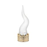 Corno Portafortuna Bianco Con Corona Oro Bongelli Preziosi - 15 cm