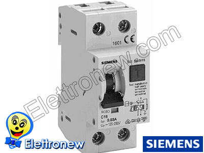 Siemens differenziale magnetotermico 20A 1P+N 30MA 4,5KA 5SU13531KK20