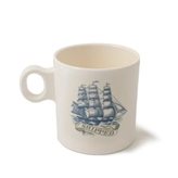 Cartaffini Mug Veliero in melamina, diam. 8,2 cm / H 8,50 cm, capacit 350 ml Colore: Bianco Avorio