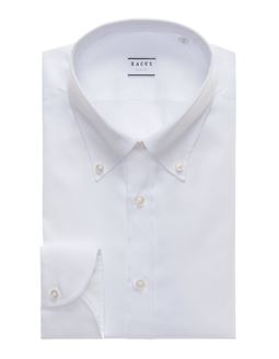 Camicia Collo button down Tinta Unita Pin point Bianco