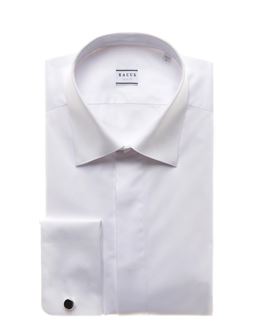 Camicia Collo italiano Tinta Unita Twill Bianco