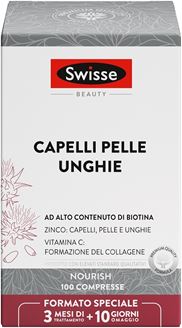 Swisse Capelli Pelle Unghie - Integratore per il benessere dei capelli - 100 compresse