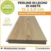 Perlina in abete mis. 2,0 x 15,0 (lunghezze inferiori al metro) - Lunghezza perlina: : 90 cm (€ 1,71 )