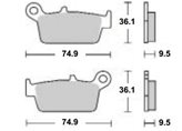 SET PASTIGLIE POSTERIORI SINTERIZZATE SBS 604 RSI PER YAMAHA YZ 125/250 2000/2002, YZ 250 F 2001/2002, YZ 426 F 2000/2002