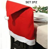 Coprisedia Natalizi set 2pz cappello babbo natale