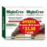 F&amp;F MiglioCres Linea Capelli Uomo Integratore Alimentare 60 + 60 Capsule Promo