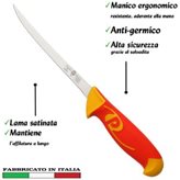 Coltellerie Paolucci Coltello per filettare fino 16cm Manici in polipropilene gomma antiscivolo atossici. trattamento germicida. adatto lavastovig