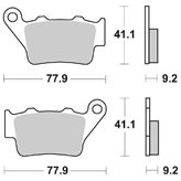 SET PASTIGLIE POSTERIORI SINTERIZZATE SBS 675 SI PER HUSQVARNA WRE 125 2000/2009