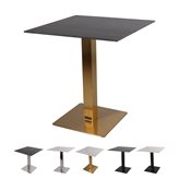 Tavolo da Ristorante, Produzione Propria, 70x70 80x80 Interno ed Esterno - Color : Base: Nero; Top Nero Oro- Taglia : 80x80