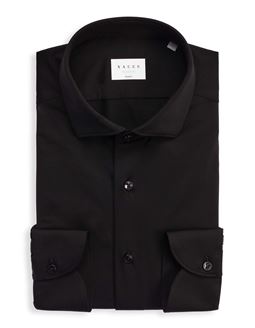 Camicia Collo francese piccolo Tinta Unita Twill Nero