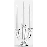 Fantin Argenti Candelabro Cristallo 3 fiamme in cristallo cm h 25,5 uno colore trasparente, cristallo K9