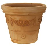 Vaso Doppio Bordo Festone colore terracotta Diam. 45 cm