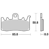 SET PASTIGLIE FRENO ANTERIORI SINTERIZZATE SBS 900 HS BMW F 900 XR 2020-2023