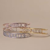 Bracciale Rigido Manetta Nome Personalizzabile in Argento 925 - Oro Rosa