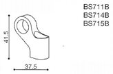 ADATTATORE BS714B PER SPECCHIETTI RIZOMA BMW R 1150 R 2001-2005, R 1150 RS 2000-2007