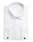 Camicia Collo italiano Tinta Unita Twill Bianco