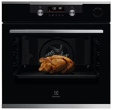 Electrolux KOCDH76X Forno multifunzione a vapore da Incasso SteamCrisp - Colore Acciaio Inox Nero - Funzione di pulizia Aqua Cleaning - Cottura multilivello - Classe A+