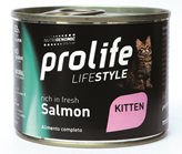 Prolife Cat Lifestyle Kitten Salmone - 200 gr (PACCO: PACCO DA 6 LATTINE (CONVIENE))