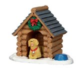 Lemax log cabin dog house