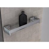 IBB Spa Mensola doccia bagno cromo h6x12x45cm Fissaggio Adesivo 3 M