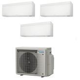 Daikin 2x FTXA25CW FTXA35CW 3MXM52A Climatizzatore Trial Split Serie STYLISH Bianco WiFi BTU 9+9+12 R-32