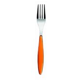 Guzzini Forchette da tavola FEELING set da 6 pezzi in acciaio 18.10 (AISI304) 20.5 Cm arancio lavabili in lavastoviglie