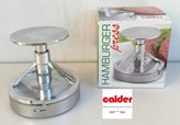 CALDER STAMPO HAMBURGER 10 cm IN ALLUMINIO PURO CON BASE IN ACCIAIO 18/10 MADE IN ITALY