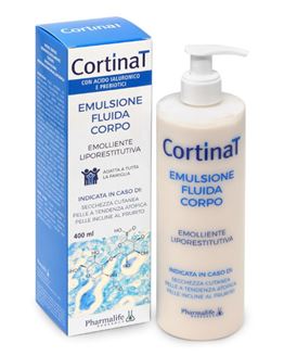 Pharmalife Research Cortinat Emulsione Fluida Corpo 400 ml - Emolliente e liporestitutiva adatta a tutta la famiglia